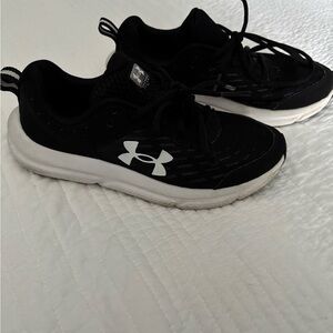 Under Armour Kids Black and White Sneakers